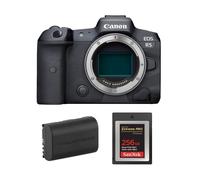 Boîtier Canon EOS R5+ Carte SanDisk 256 Go Extreme Pro CF CFexpress Type B + Batterie Canon LP-E6NH