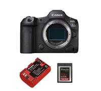 Boîtier Canon EOS R5 II + batterie Kingma 2400 mAh (Canon LP-E6NH) + carte CF CFexpress SanDisk Extreme Pro CF de type B de 512 Go