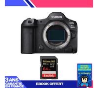 Boitier Canon EOS R5 Mark II + 1 SanDisk 64GB Extreme PRO UHS-II SDXC 300 MB/s + Ebook 'Devenez Un Super Photographe