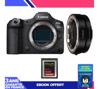 Boitier Canon EOS R5 Mark II + EF-EOS R + 1 SanDisk 64GB Extreme PRO CFexpress Type B + Ebook 'Devenez Un Super Photographe