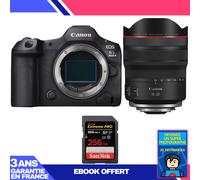 Boitier Canon EOS R5 Mark II + RF 10-20mm f/4 L IS STM + 1 SanDisk 256GB Extreme PRO UHS-II SDXC 300 MB/s + Ebook 'Devenez Un Super Photographe