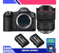 Boitier Canon EOS R5 Mark II + RF 10-20mm f/4 L IS STM + 2 Canon LP-E6P + Ebook 'Devenez Un Super Photographe