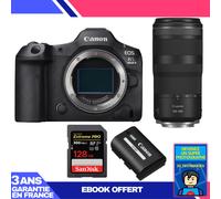 Boitier Canon EOS R5 Mark II + RF 100-400mm f/5.6-8 IS USM + 1 SanDisk 128GB Extreme PRO UHS-II SDXC 300 MB/s + 1 Canon LP-E6P + Ebook 'Devenez Un Super Photographe