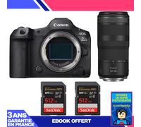 Boitier Canon EOS R5 Mark II + RF 100-400mm f/5.6-8 IS USM + 2 SanDisk 512GB Extreme PRO UHS-II SDXC 300 MB/s + Ebook 'Devenez Un Super Photographe