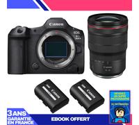 Boitier Canon EOS R5 Mark II + RF 15-35mm f/2.8 L IS USM + 2 Canon LP-E6P + Ebook 'Devenez Un Super Photographe