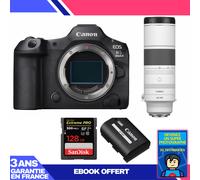 Boitier Canon EOS R5 Mark II + RF 200-800mm f/6.3-9 IS USM + 1 SanDisk 128GB Extreme PRO UHS-II SDXC 300 MB/s + 1 Canon LP-E6P + Ebook 'Devenez Un Super Photographe