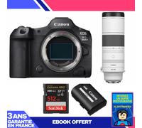 Boitier Canon EOS R5 Mark II + RF 200-800mm f/6.3-9 IS USM + 1 SanDisk 512GB Extreme PRO UHS-II SDXC 300 MB/s + 1 Canon LP-E6P + Ebook 'Devenez Un Super Photographe