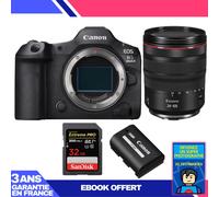 Boitier Canon EOS R5 Mark II + RF 24-105mm f/4 L IS USM + 1 SanDisk 32GB Extreme PRO UHS-II SDXC 300 MB/s + 1 Canon LP-E6P + Ebook 'Devenez Un Super Photographe
