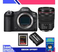 Boitier Canon EOS R5 Mark II + RF 24-105mm f/4 L IS USM + 1 SanDisk 512GB Extreme PRO CFexpress Type B + 1 Canon LP-E6P + Ebook 'Devenez Un Super Photographe