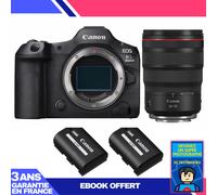 Boitier Canon EOS R5 Mark II + RF 24-70mm f/2.8 L IS USM + 2 Canon LP-E6P + Ebook 'Devenez Un Super Photographe
