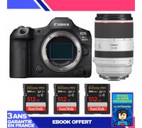 Boitier Canon EOS R5 Mark II + RF 70-200mm f/2.8 L IS USM + 3 SanDisk 512GB Extreme PRO UHS-II SDXC 300 MB/s + Ebook 'Devenez Un Super Photographe