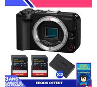 Boitier Canon EOS R50 V + 2 SanDisk 256GB Extreme PRO UHS-II SDXC + 2 Canon LP-E17 + Ebook 'Devenez Un Super Photographe