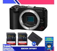 Boitier Canon EOS R50 V + 2 SanDisk 512GB Extreme PRO UHS-II SDXC + 3 Canon LP-E17 + Ebook 'Devenez Un Super Photographe