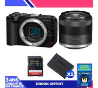 Boitier Canon EOS R50 V + RF-S 14-30mm f/4.5-6.3 IS STM PZ + 1 SanDisk 64GB Extreme PRO UHS-II SDXC + 2 Canon LP-E17 + Ebook 'Devenez Un Super Photographe