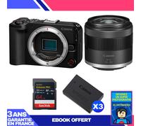 Boitier Canon EOS R50 V + RF-S 14-30mm f/4.5-6.3 IS STM PZ + 1 SanDisk 64GB Extreme PRO UHS-II SDXC + 3 Canon LP-E17 + Ebook 'Devenez Un Super Photographe