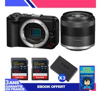 Boitier Canon EOS R50 V + RF-S 14-30mm f/4.5-6.3 IS STM PZ + 2 SanDisk 128GB Extreme PRO UHS-II SDXC + 3 Canon LP-E17 + Ebook 'Devenez Un Super Photographe
