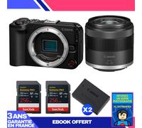 Boitier Canon EOS R50 V + RF-S 14-30mm f/4.5-6.3 IS STM PZ + 2 SanDisk 256GB Extreme PRO UHS-II SDXC + 2 Canon LP-E17 + Ebook 'Devenez Un Super Photographe