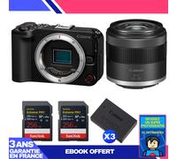 Boitier Canon EOS R50 V + RF-S 14-30mm f/4.5-6.3 IS STM PZ + 2 SanDisk 256GB Extreme PRO UHS-II SDXC + 3 Canon LP-E17 + Ebook 'Devenez Un Super Photographe