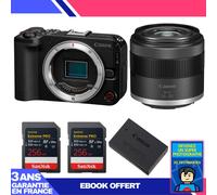 Boitier Canon EOS R50 V + RF-S 14-30mm f/4.5-6.3 IS STM PZ + 2 SanDisk 256GB Extreme PRO UHS-II SDXC + Canon LP-E17 + Ebook 'Devenez Un Super Photographe
