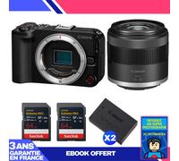 Boitier Canon EOS R50 V + RF-S 14-30mm f/4.5-6.3 IS STM PZ + 2 SanDisk 64GB Extreme PRO UHS-II SDXC + 2 Canon LP-E17 + Ebook 'Devenez Un Super Photographe