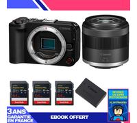 Boitier Canon EOS R50 V + RF-S 14-30mm f/4.5-6.3 IS STM PZ + 3 SanDisk 64GB Extreme PRO UHS-II SDXC + Canon LP-E17 + Ebook 'Devenez Un Super Photographe