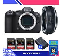 Boitier Canon EOS R6 Mark II + Canon EF-EOS R Premium + 3 SanDisk 128GB Extreme PRO UHS-II SDXC 300 MB/s + 2 Canon LP-E6NH + Ebook 'Devenez Un Super Photographe