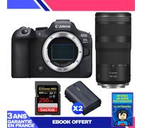 Boitier Canon EOS R6 Mark II + RF 100-400mm f/5.6-8 IS USM + 1 SanDisk 256GB Extreme PRO UHS-II SDXC 300 MB/s + 2 Canon LP-E6NH + Ebook 'Devenez Un Super Photographe