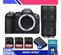 Boitier Canon EOS R6 Mark II + RF 100-400mm f/5.6-8 IS USM + 3 SanDisk 64GB Extreme PRO UHS-II SDXC 300 MB/s + 2 Canon LP-E6NH + Ebook 'Devenez Un Super Photographe