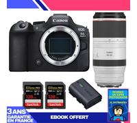 Boitier Canon EOS R6 Mark II + RF 100-500mm f/4.5-7.1 L IS USM + 2 SanDisk 128GB Extreme PRO UHS-II SDXC 300 MB/s + 1 Canon LP-E6NH + Ebook 'Devenez Un Super Photographe