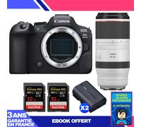 Boitier Canon EOS R6 Mark II + RF 100-500mm f/4.5-7.1 L IS USM + 2 SanDisk 32GB Extreme PRO UHS-II SDXC 300 MB/s + 2 Canon LP-E6NH + Ebook 'Devenez Un Super Photographe