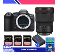 Boitier Canon EOS R6 Mark II + RF 15-35mm f/2.8 L IS USM + 3 SanDisk 32GB Extreme PRO UHS-II SDXC 300 MB/s + 2 Canon LP-E6NH + Ebook 'Devenez Un Super Photographe