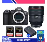 Boitier Canon EOS R6 Mark II + RF 28-70mm f/2 L USM + 2 SanDisk 32GB Extreme PRO UHS-II SDXC 300 MB/s + 3 Canon LP-E6NH + Ebook 'Devenez Un Super Photographe