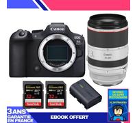 Boitier Canon EOS R6 Mark II + RF 70-200mm f/2.8 L IS USM + 2 SanDisk 32GB Extreme PRO UHS-II SDXC 300 MB/s + 1 Canon LP-E6NH + Ebook 'Devenez Un Super Photographe
