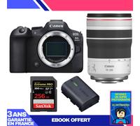 Boitier Canon EOS R6 Mark II + RF 70-200mm f/4 L IS USM + 1 SanDisk 256GB Extreme PRO UHS-II SDXC 300 MB/s + 1 Canon LP-E6NH + Ebook 'Devenez Un Super Photographe