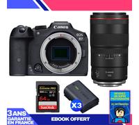 Boitier Canon EOS R7 + RF 100mm F2.8 L Macro IS USM + 1 SanDisk 64GB Extreme PRO UHS-II SDXC 300 MB/s + 3 Canon LP-E6NH + Ebook 'Devenez Un Super Photographe