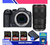 Boitier Canon EOS R7 + RF 100mm F2.8 L Macro IS USM + 3 SanDisk 128GB Extreme PRO UHS-II SDXC 300 MB/s + 3 Canon LP-E6NH + Ebook 'Devenez Un Super Photographe
