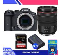 Boitier Canon EOS R7 + RF 24-105mm F4 L IS USM + 1 SanDisk 128GB Extreme PRO UHS-II SDXC 300 MB/s + 3 Canon LP-E6NH + Ebook 'Devenez Un Super Photographe