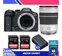 Boitier Canon EOS R7 + RF 70-200mm F4 L IS USM + 2 SanDisk 32GB Extreme PRO UHS-II SDXC 300 MB/s + 3 Canon LP-E6NH + Ebook 'Devenez Un Super Photographe