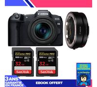 Boitier Canon EOS R8 + RF 24-50mm IS STM + EF-EOS R + 2 SanDisk 32GB Extreme PRO UHS-II SDXC 300 MB/s + Ebook 'Devenez Un Super Photographe