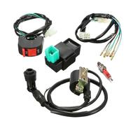 Boîtier CDI Box Kit de câblage 5 pièces avec interrupteur marche/arrêt bobine CDI et allumage 2 broches -motos quads pour 110cc 125cc 140cc