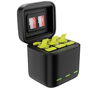 TELESIN Boîtier chargeur triple + 2 batteries pour GoPro 9/10/11/12