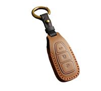 Boitier Clé Coque Étui Protection Clé Voiture Coque Porte-clés pour Ford pour Fiesta pour Focus pour Mondeo pour Ecosport pour Kuga(Brun)