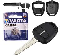 Boîtier clé pièces de contrôle à Distance de Voiture avec 2 Boutons + MIT11R Batterie Vide Compatible avec ASX Grandis Mitsubishi Space Star Outlander Lancer