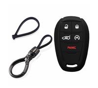 Boitier Clé Voiture Coque De Clé De Voiture en Silicone 5 Boutons pour Alfa pour Romeo pour Giulia pour Stelvio(Keychain 1)