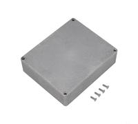 Boîtier compact en aluminium pour instruments électroniques, finition argentée, design léger et adapté aux perceuses (1590XX (145 x 121 x 39 mm)