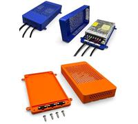 Boîtier compatible avec bloc d'alimentation à découpage Mean Well LRS série compatible avec bloc d'alimentation Meanwell LRS-35, LRS-50, LRS-100, LRS-150, LRS-200 (orange, LRS 150)