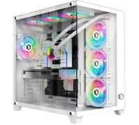 Boîtier Compatible avec PC Gamer - LEVYS - CL-242 - Tour médiane - 7 ventilateurs ARGB 120mm - Compatible ATX, Micro-ATX, ITX