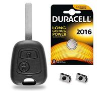Boitier/Coque Clé Plip Auto Télécommande pour Peugeot 107 207 307 SW 407 308 ✚ Pile CR2016 - Kit iRace Keys®