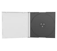 Boîtier Crystal fin mécanisable, fond noir, pour CD, 50 pièces