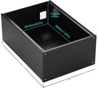 Boîtier d'ampli DIY, construction en aluminium, compatibilité polyvalente, noir